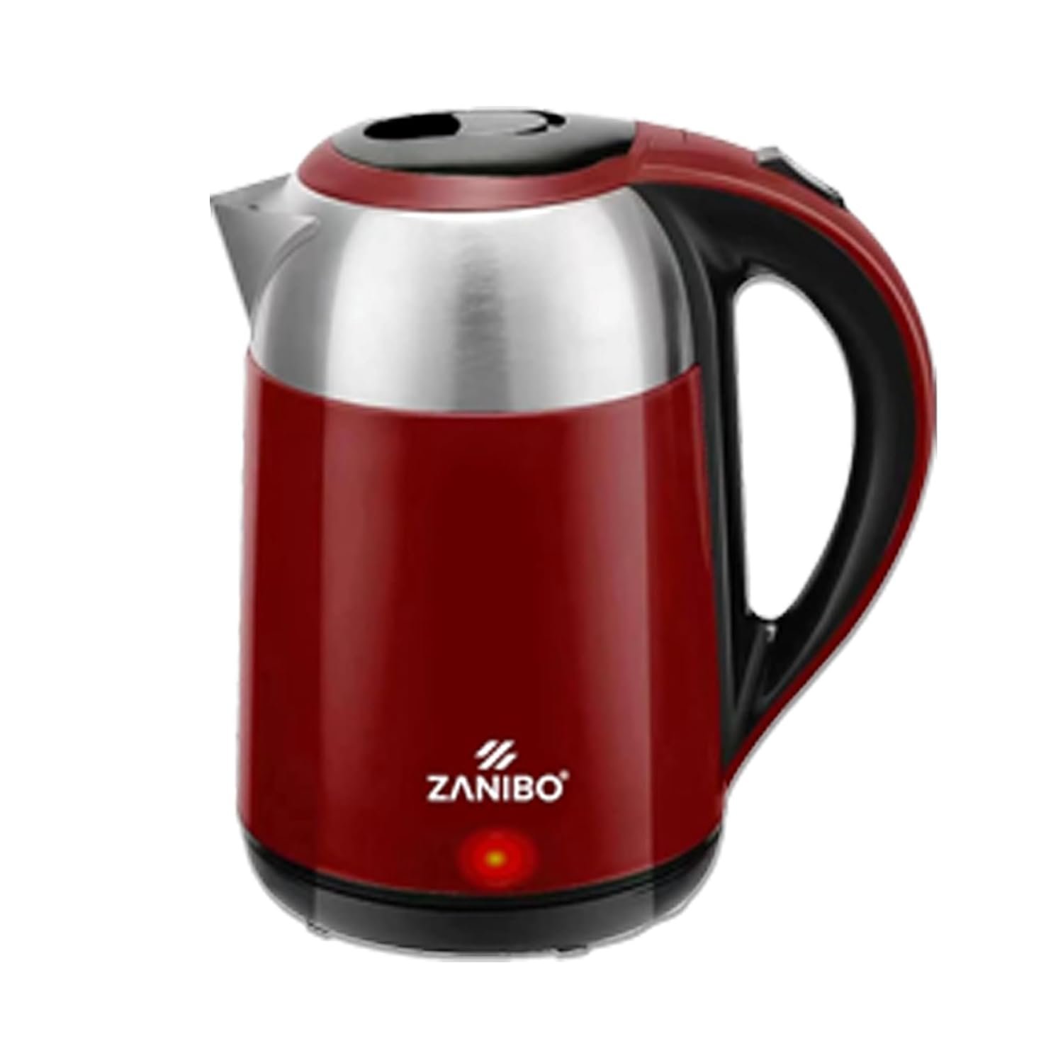 Zanibo Electric Kettle 1.8L,1500W Cordless, Super-Fast Heating,Stainless Steel Heating Element, Control Protection, Fast Boil, Auto Shut-Off for Safety (Red)