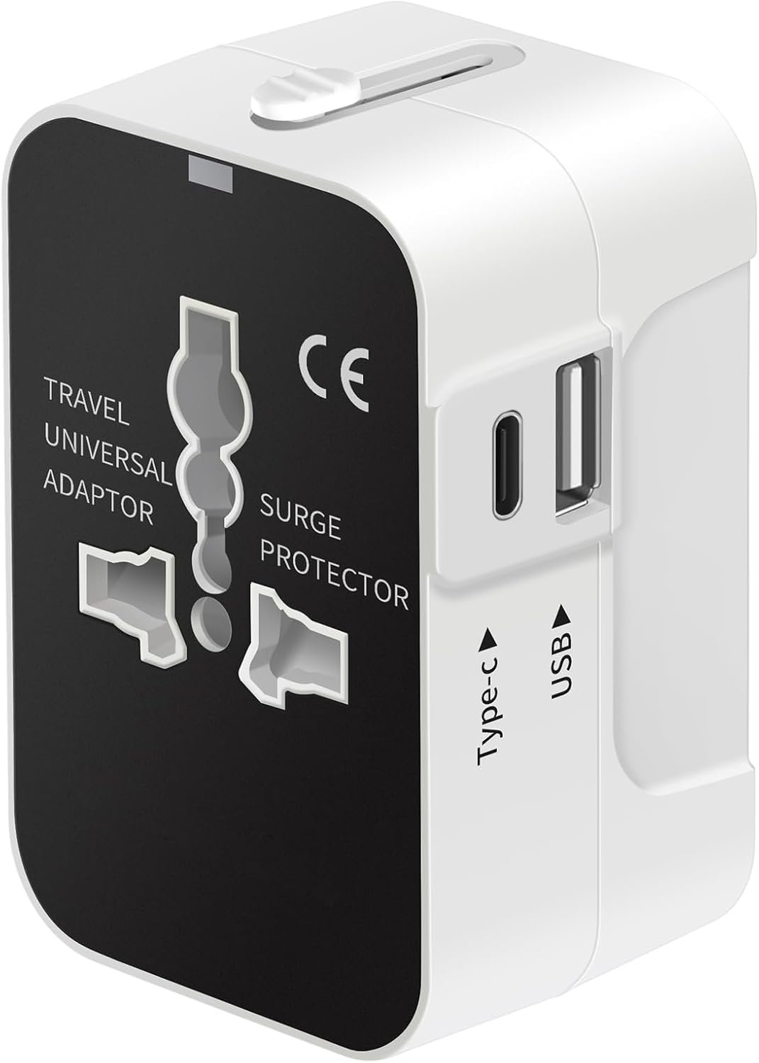 Rts Fast Charging Universal Travel Adapter Plug Wall Charger with Type C & USB-A, 5 in 1, for US, UK, EU European & AU Plug Types Travel Accessories International All in One Worldwide Travel A