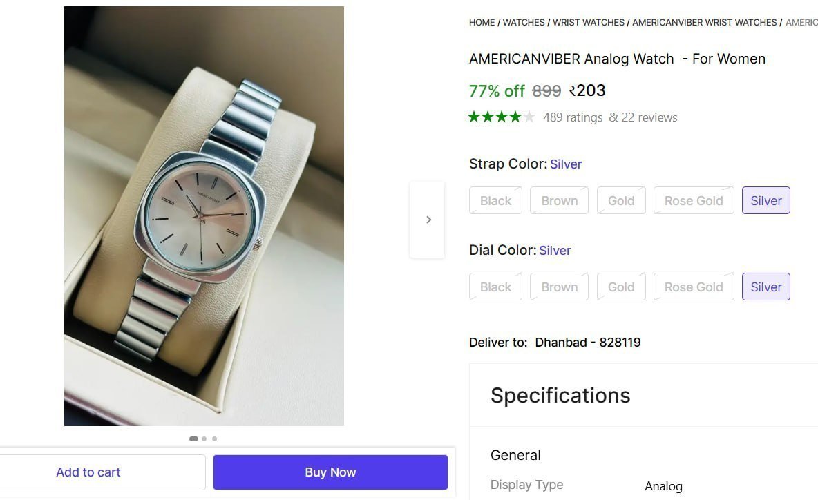 AMERICANVIBER Analog Watch  - For Women Price in India - Buy AMERICANVIBER Analog Watch  - For Women online at Shopsy.in