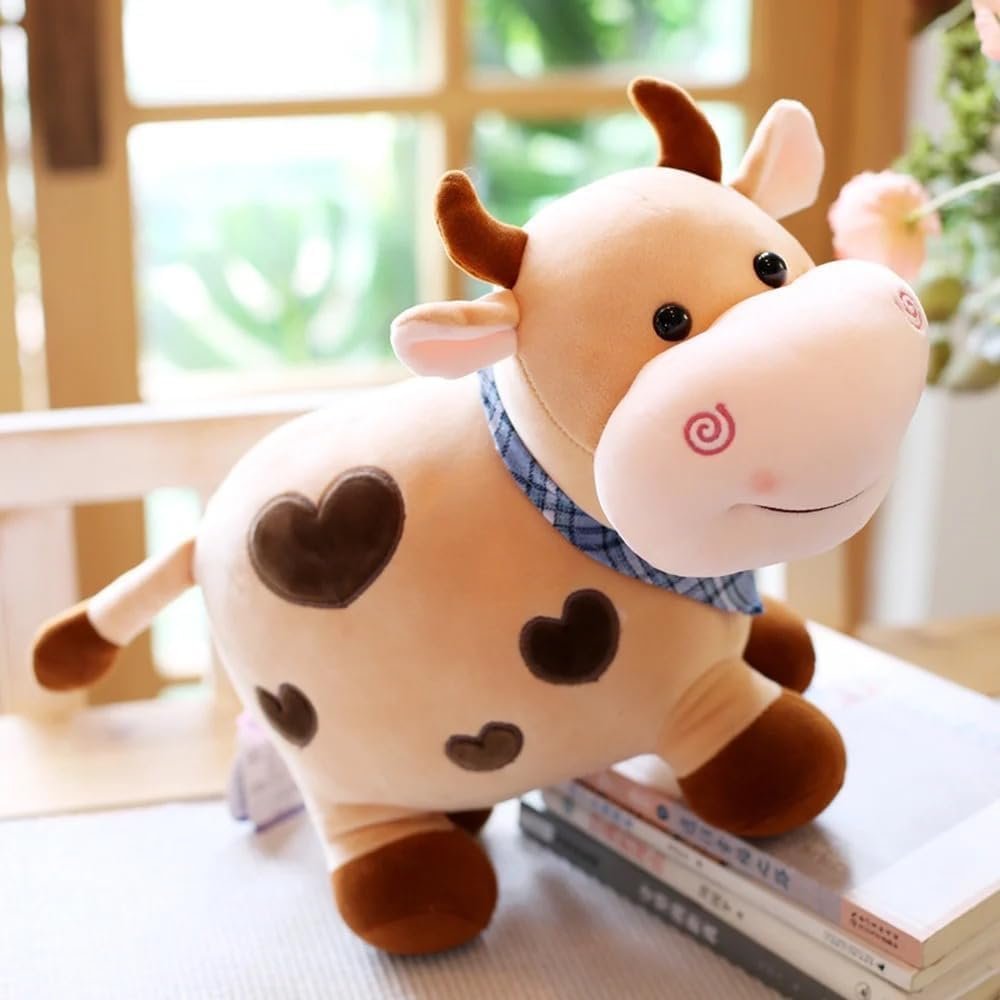 Niku 30cm Cow Soft (Brown Colour) Stuffed Plush Toy Animal for Kids Baby Girls Boy | Cattle Toy | Best Gift for Birthday