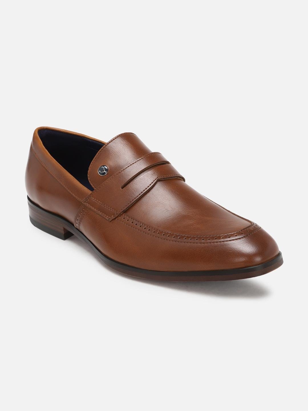 Buy Allen Solly Men Leather Formal Penny Loafers -  - Footwear for Men
