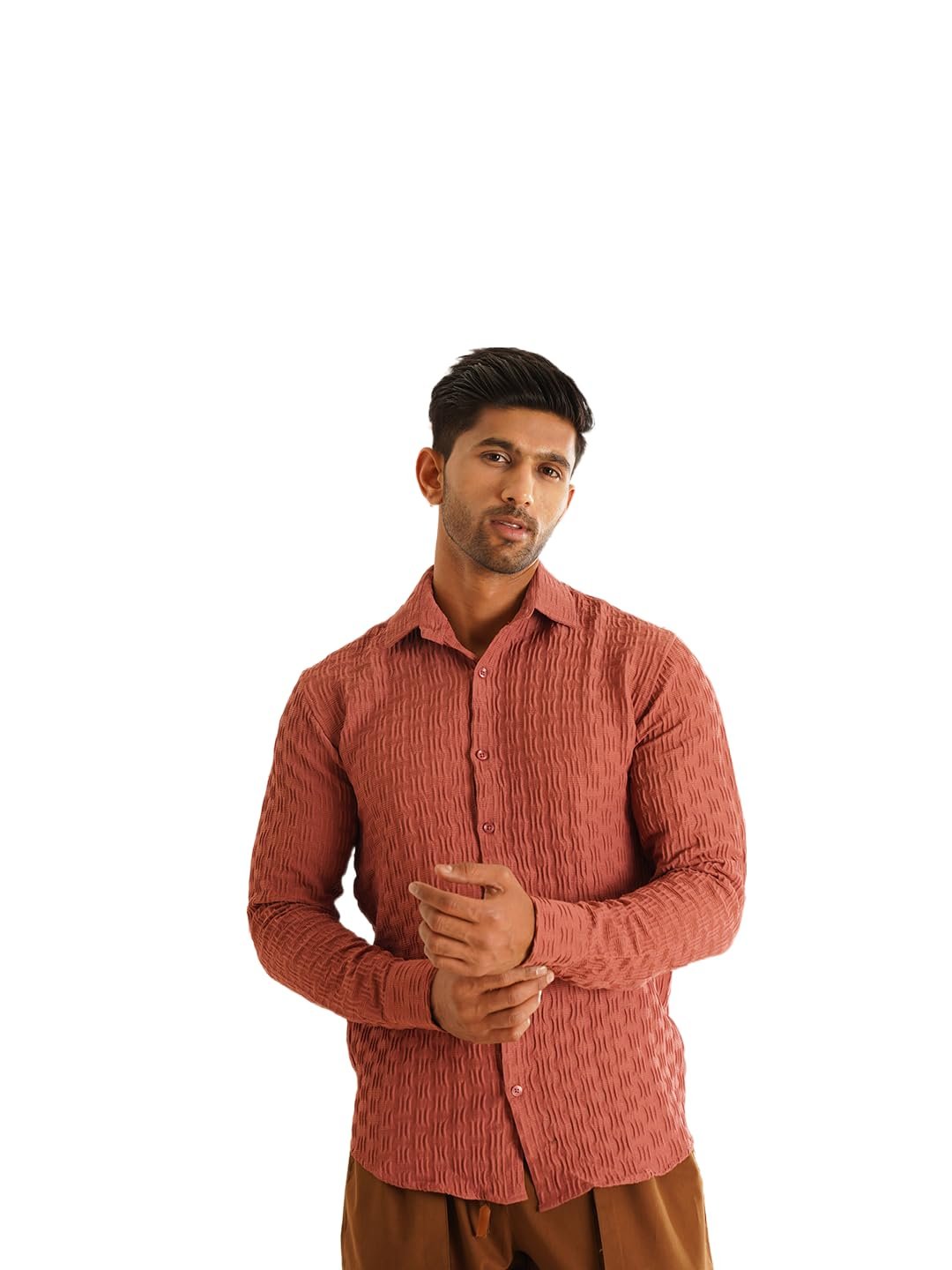 Indian Needle Men's Geometric Regular Fit Shirt