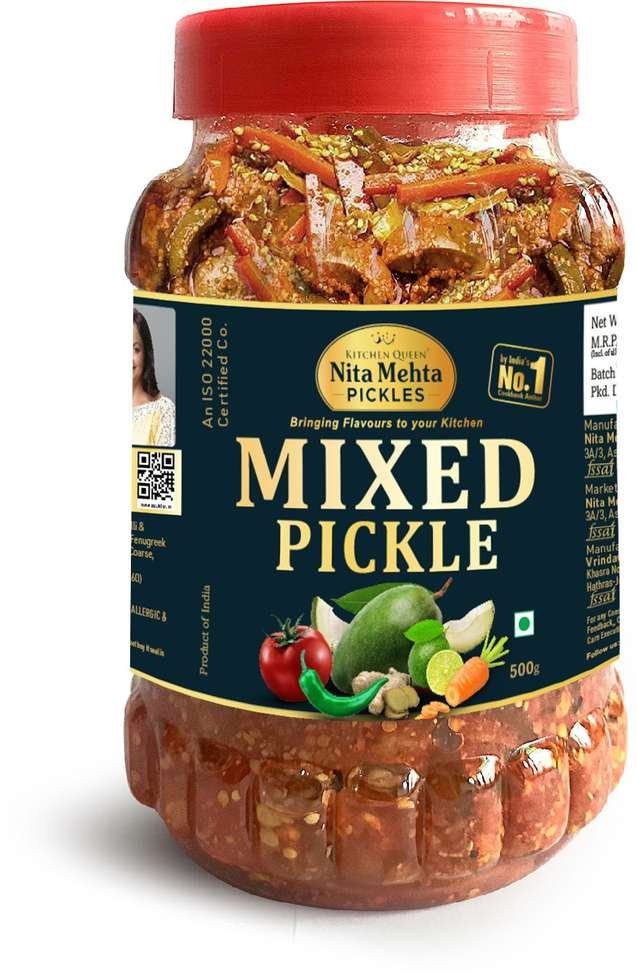 KITCHEN QUEEN NITA MEHTA Mixed Pickle | Made with Organic & Pure Mixed Vegetables & Oil Mixed Pickle Mixed Pickle Price in India - Buy KITCHEN QUEEN NITA MEHTA Mixed Pickle | Made with Organic