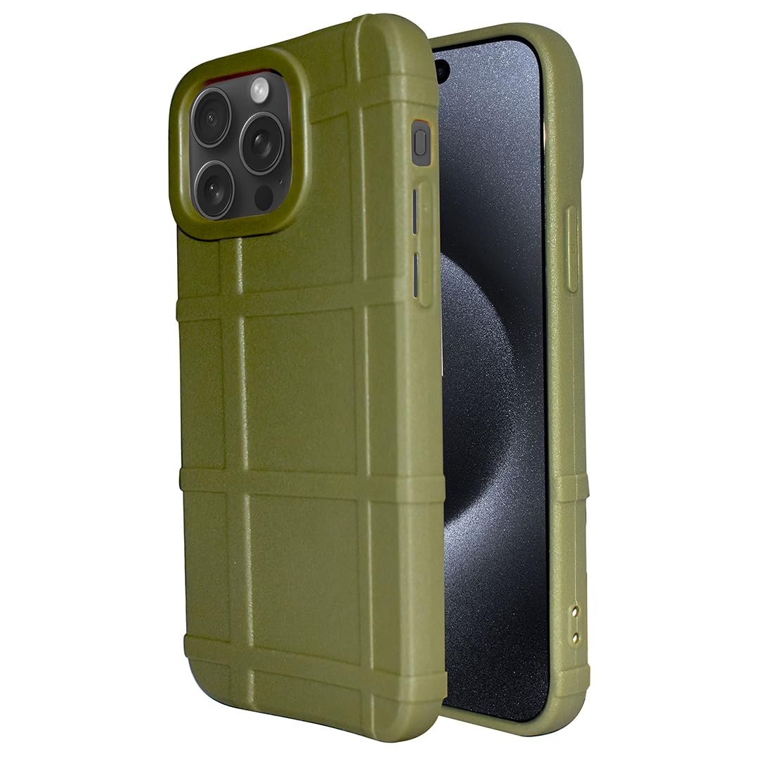 Amazon Brand - Solimo Shockproof Back Case Cover for Apple iPhone 15 Pro Max | 360 Degree Protection | Slim Protective Case | Anti-Scratch Tough TPU Case for Apple iPhone 15 Pro Max (Green)