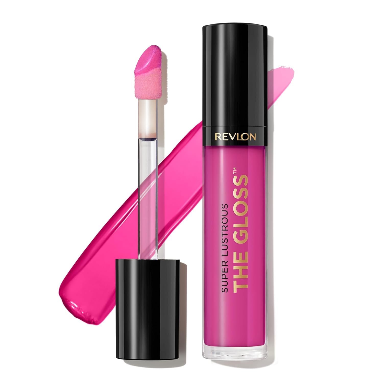 Revlon Super Lustrous The Gloss, Non-Sticky, High Shine Glossy Finish, Lightweight Moisture Enriched With Agave, Moringa Oil Capuacu Butter - Pink Obsessed(232), 3.8ml