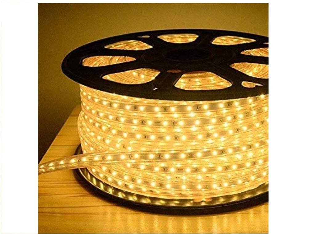 Philips Marathon Ultra Yellow Rope Light 50 m Warm White | 120 LED per Meter | IP65 Water-Proof Rope and Strip Light for Home