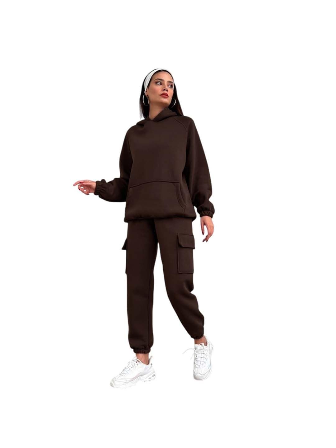 KOTTY Women’s Fleece Tracksuit | Comfortable Winter Coordset with Joggers & Hoodie | Soft Workout Wear for Walking, Trekking & Gym