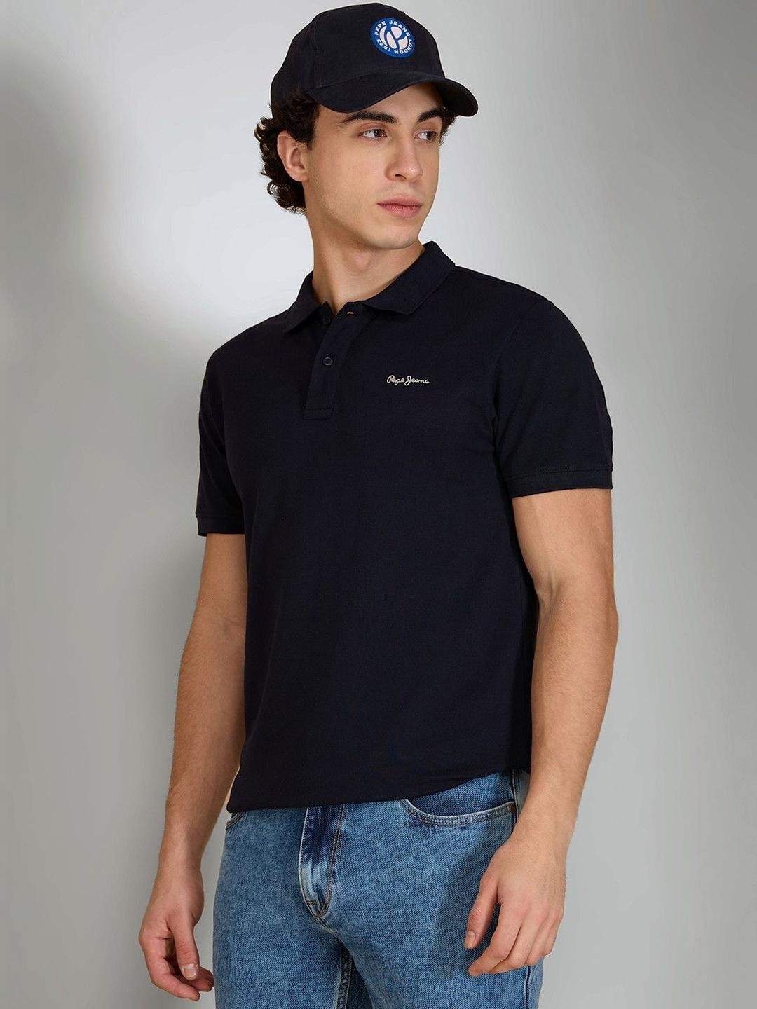 Buy Pepe Jeans Men Brand Logo Polo Collar T Shirt -  - Apparel for Men