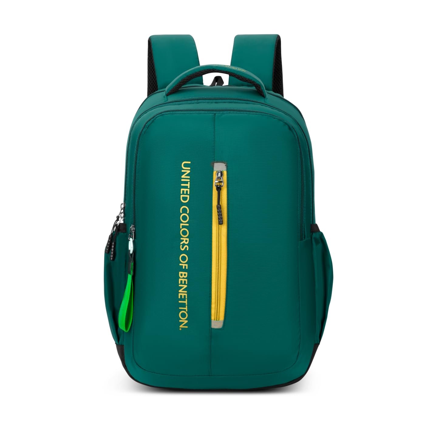 United Colors of Benetton Unisex High-School Backpack RUNWAY | 3-Compartment Slim Design with Branded Print | Backpack for School Girls and Boys | 25L Capacity