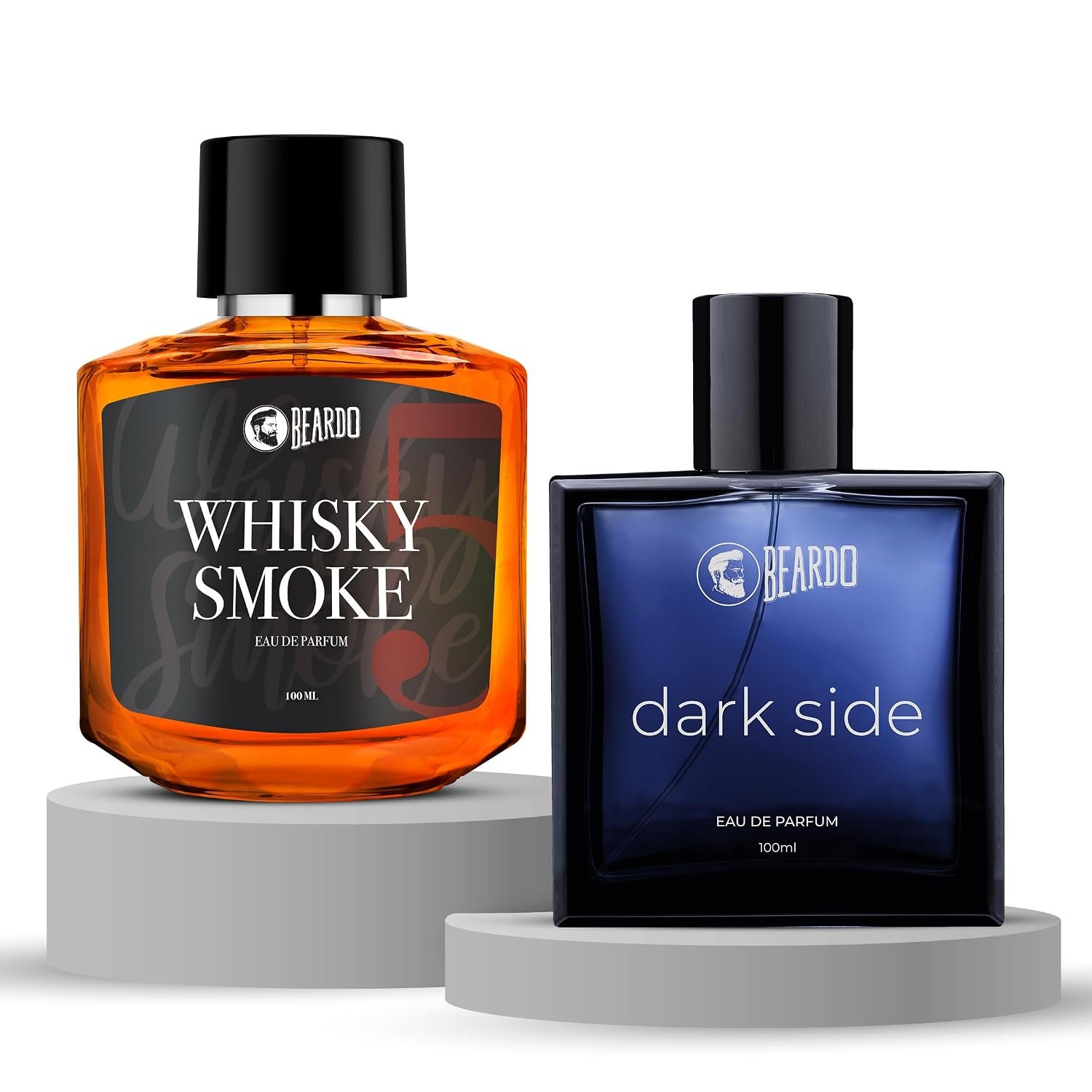 BEARDO Dark Side And Whisky Smoke Perfume for Man, 100ml X 2| Eau De Parfum | Premium, Strong & Long Lasting Fresh Scent Fragrance For |Premium Perfume for Men | Gift For Friends | Gift For Men