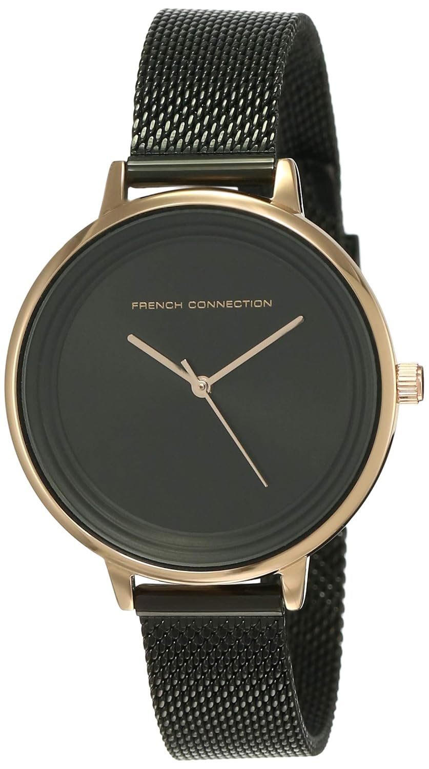 French Connection Stainless Steel Analog Black Dial Women's Watch-Fcn0001D