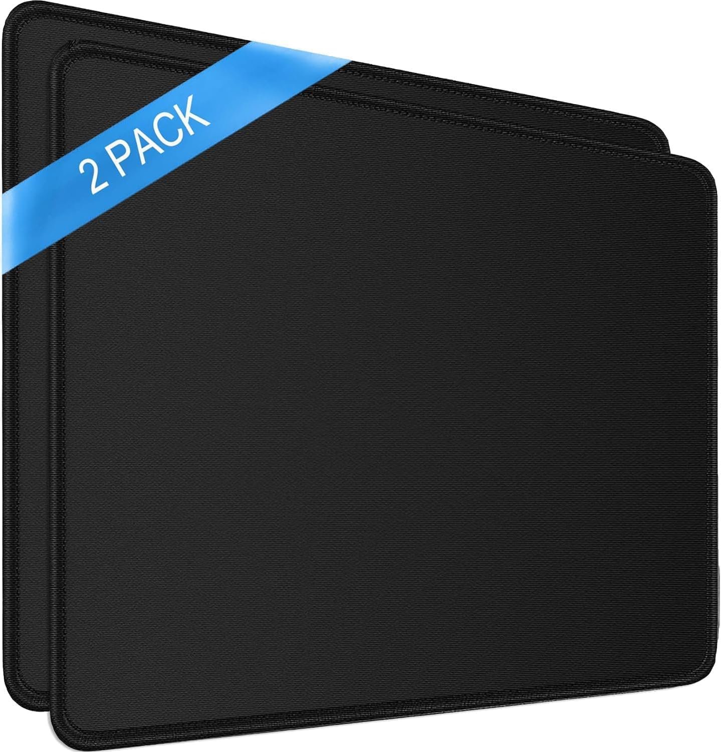 STRIFF Mousepad Mouse Mat 230X190X2mm Mouse Pad Gaming/Mouse pad for Laptop Non-Slip Rubber Base, Waterproof Surface, Premium-Textured, Compatible with Laser and Optical Mice(Black)(Pack of 2)