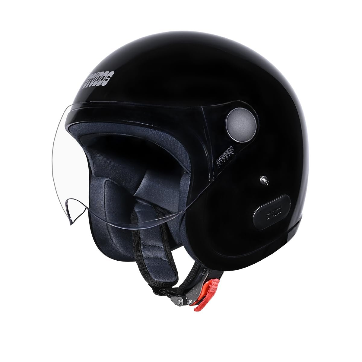 Studds Jet Open Face ISI Certified Helmet with Chopper Visor Black - XL