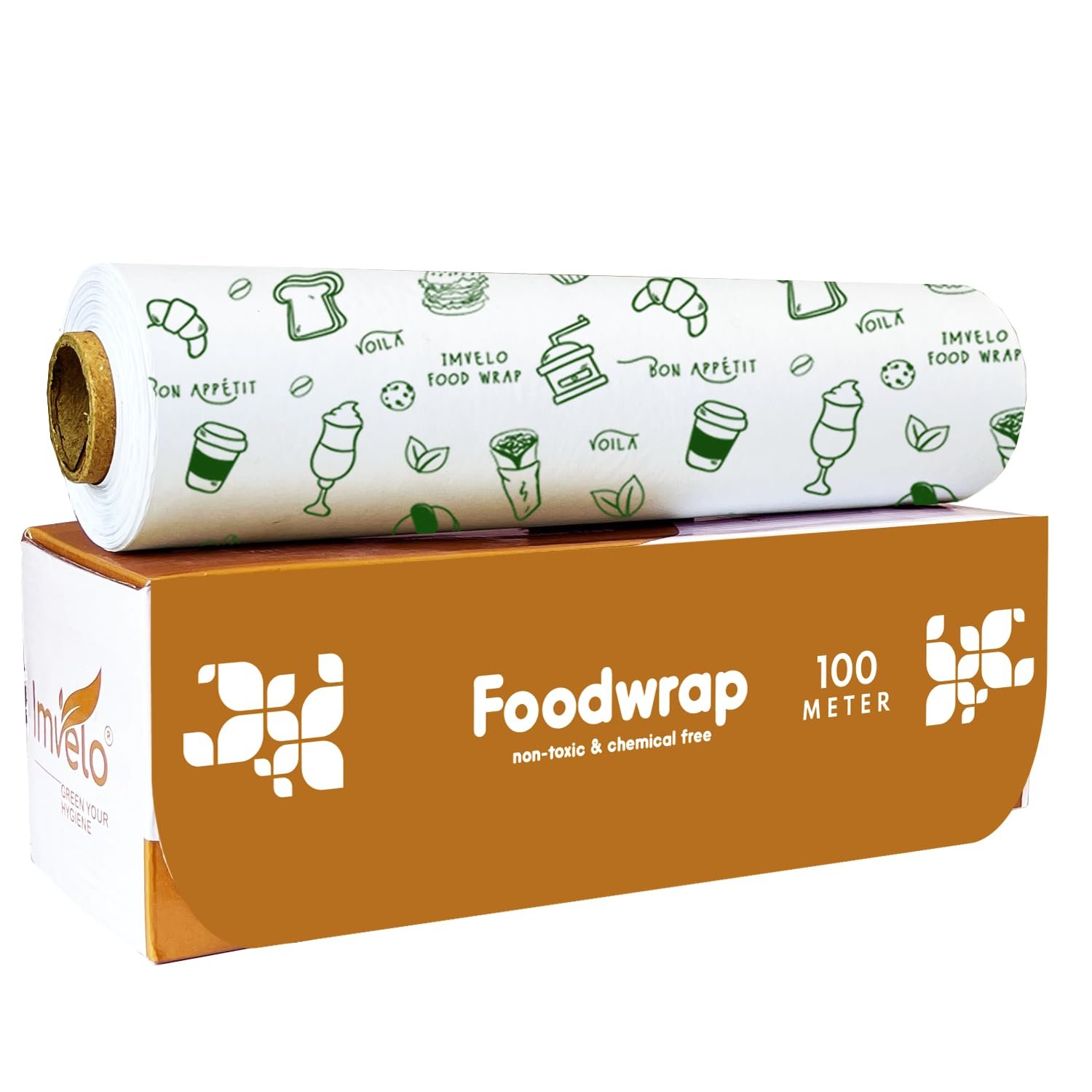 100 Mtr Food Wrapping Paper Roll - Non-Stick, Oil Proof Butter Paper Roll, Foil Paper for Food Wrap, Chapati, Roti Wrap & More, Wrapping Paper for Food