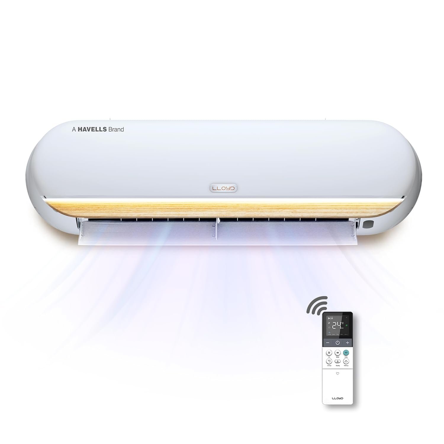 Lloyd Stellar Grace 1.5 Ton 5 Star Wi-Fi Inverter Split AC (6 in 1 Expandable, Cools Even at 60°C, Mood Lighting,In-Built Air Purifier,Direct Voice Command, Copper, Warm Grey, New Launch GLS18V5FWMGT)