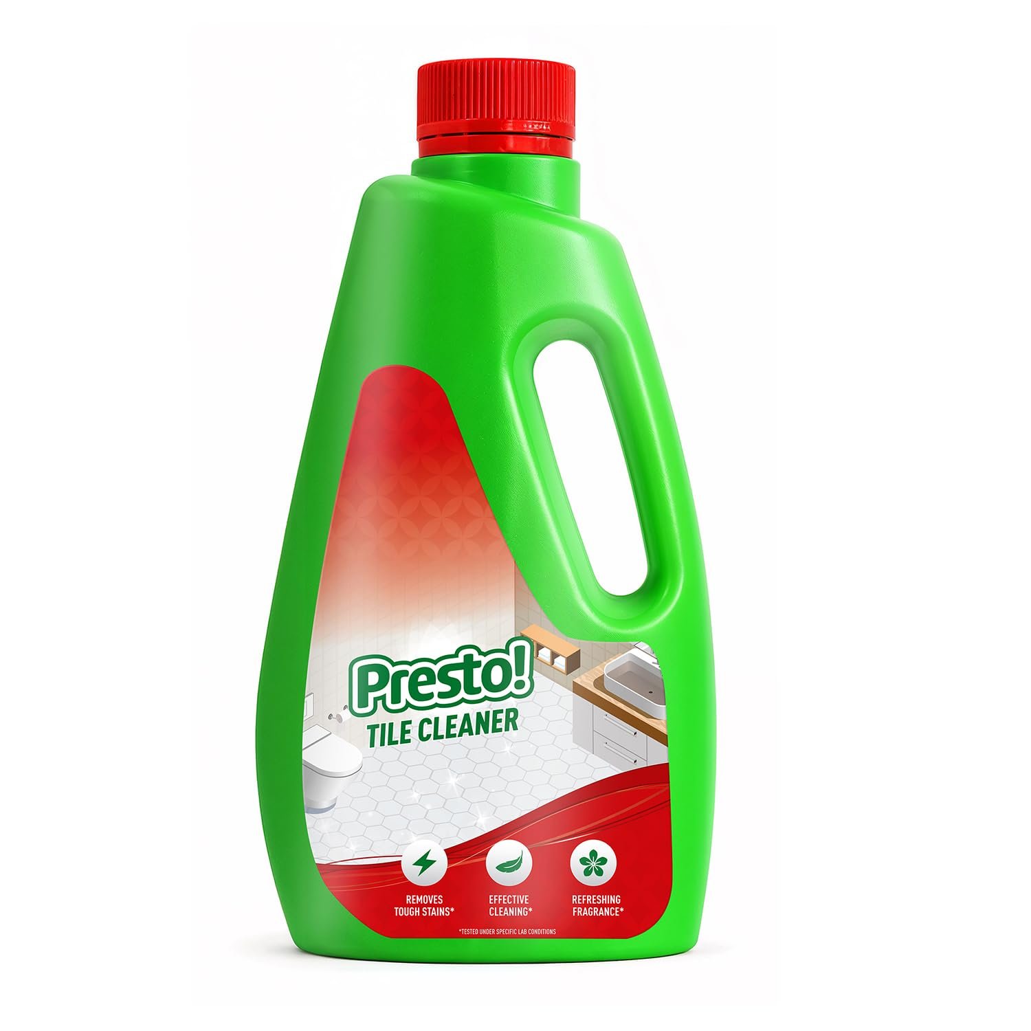 Amazon Brand - Presto! Tile Cleaner | 1 Litre | Pack of 1 | Removes Grease, Dirt & Tough Stains