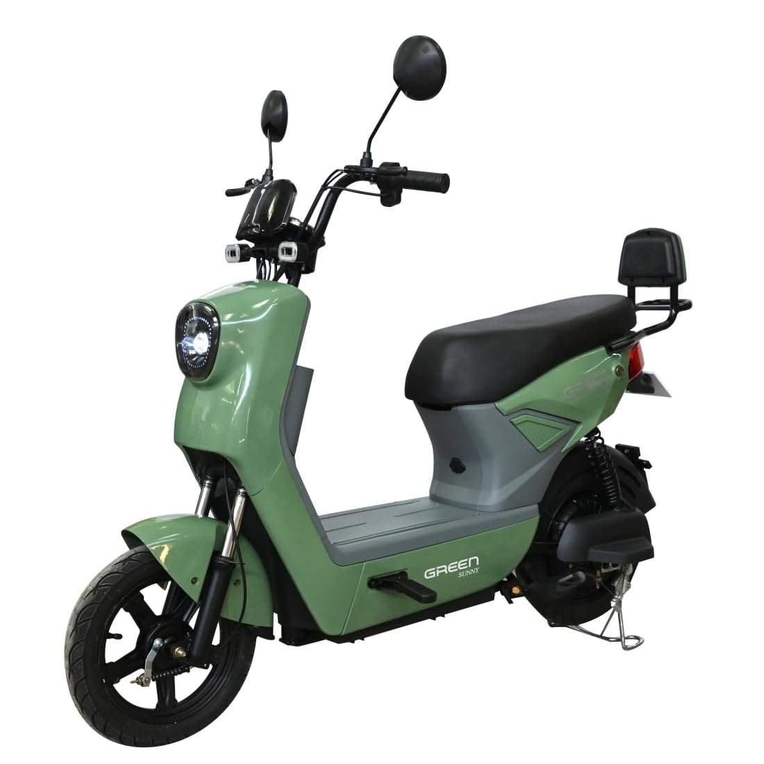 Green Sunny Low Speed Electric Scooter Non RTO 40KM Range with Portable Charger (Green)