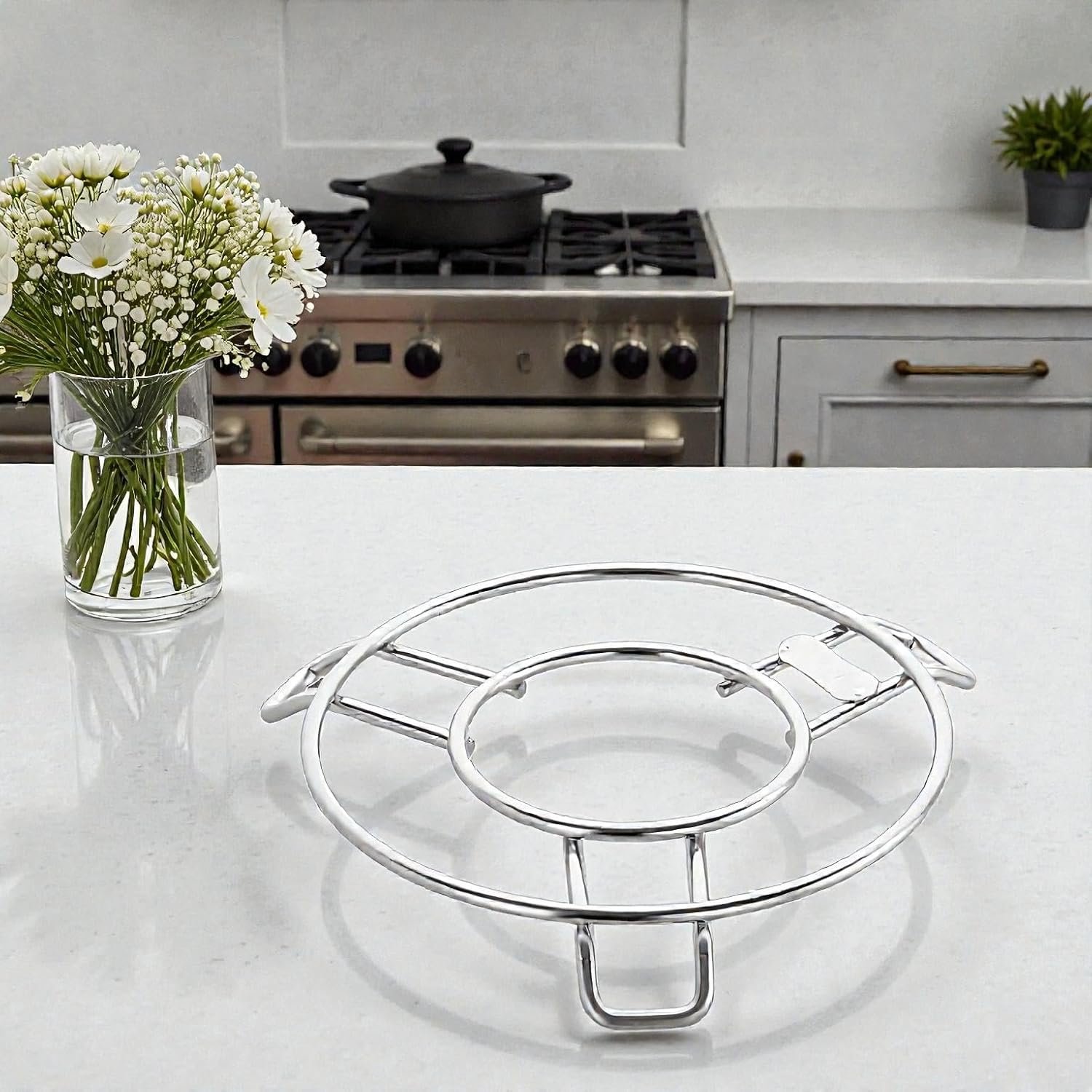 FINE ARTS FineArts®Trivet_Y_Fine Trivet Stand Stainless Steel Heat Resistant Trivet for Kitchen Multi-Purpose Heavy Duty Hot Pot & Pan Mat Hot Utensil Stand
