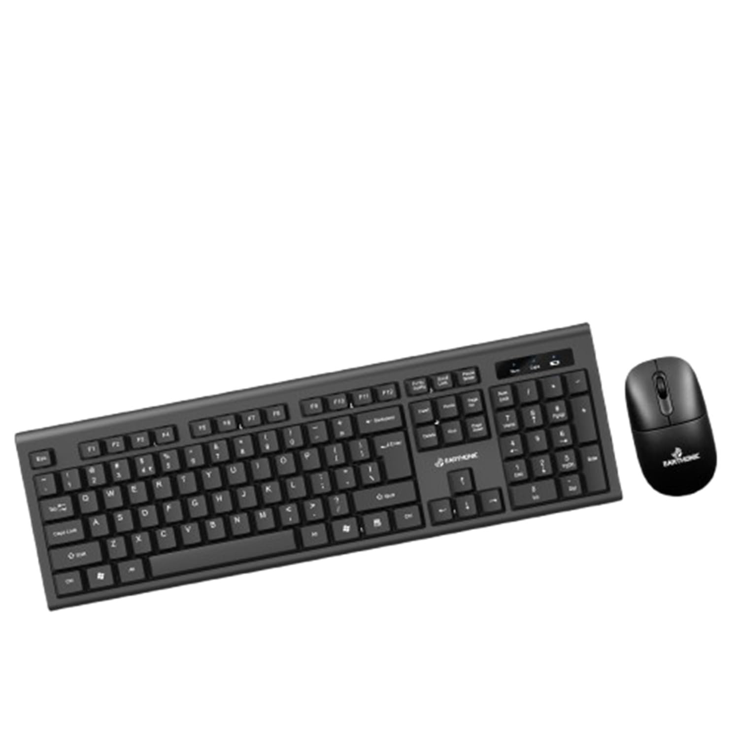 Wireless Keyboard Mouse Combo for Laptop, PC & Desktop, 2.4GHz Full Size Slim Cordless Keyboard and Mouse Set with Numeric Keypad, 1600 DPI Silent Optical Mouse, USB Receiver, Black