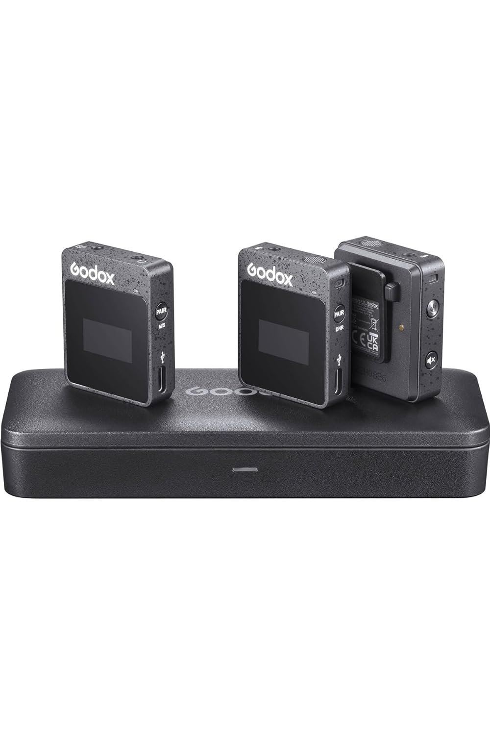 GODOX MoveLink II M2 Wireless Microphone | Compact 2-Person Wireless Microphone System for Cameras & Smartphones YouTube Recording | Black