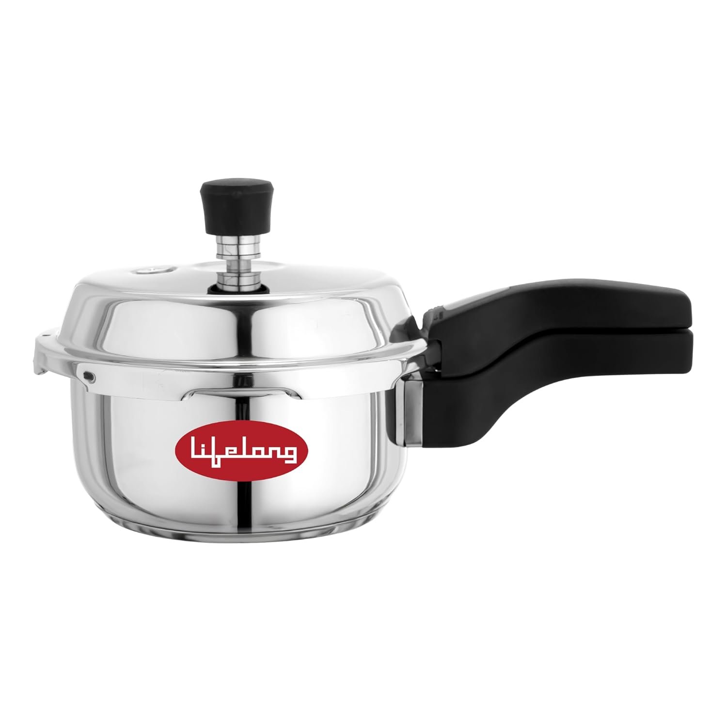 Lifelong 2 Litre Triply Stainless Steel Pressure Cooker for Kitchen | 2.5mm Thickness | Gas & Induction Compatible | Fast & Even Heating | Spillage Control Lid |Easy to Clean Wide Base | BIS C