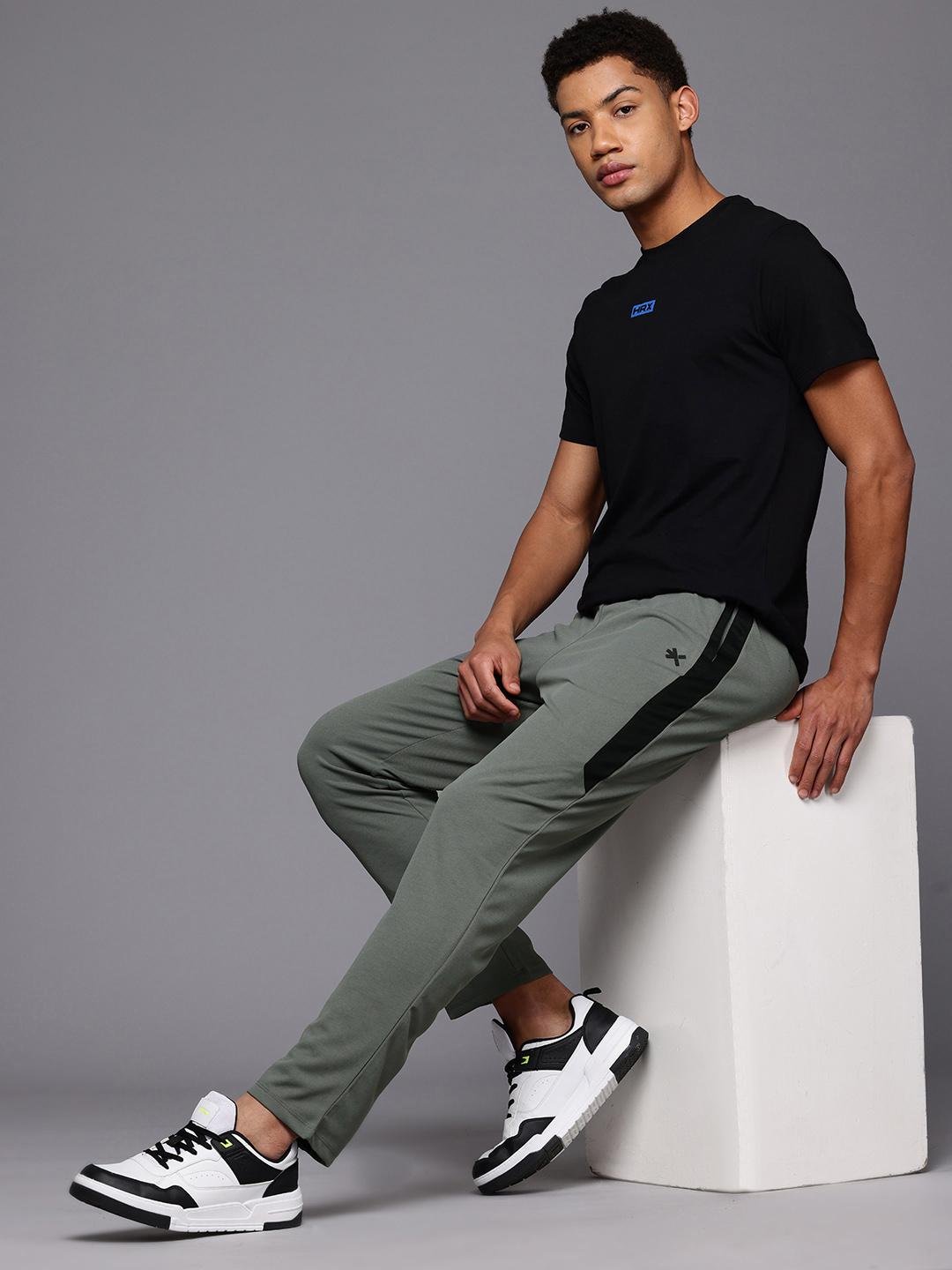 Buy HRX By Hrithik Roshan Men Striped Cricket Track Pants -  - Apparel for Men