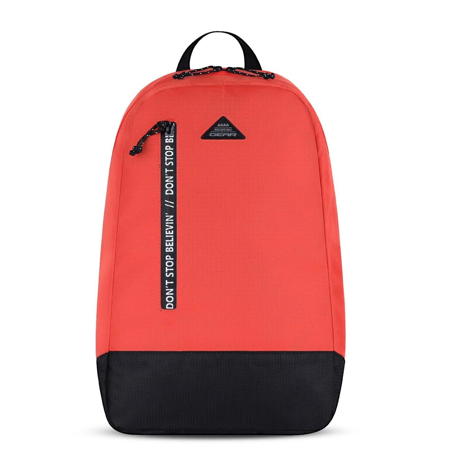 Gear Superior 17"/19L Medium Water Resistant Backpack | Casual Backpack | Daypack | Travel Backpack | College Bag For Men/Women (Orange - Black)