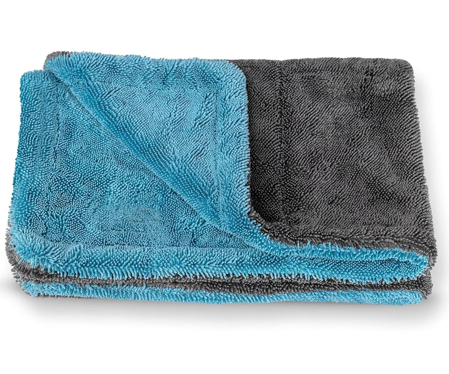 BENAVJI Microfiber Cloth for Car - Puremagic 1100 GSM Twisted Loop Super Absorbent Towel - Edgeless Design with Plush Pile, Lint Free Cloth for Drying & Detailing, Transparent Pack of 1