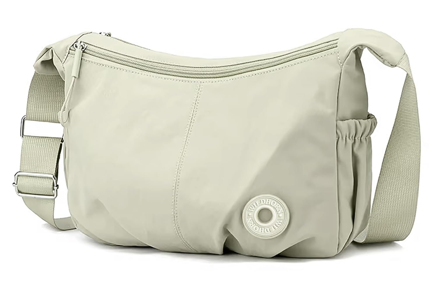WildHorn Nylon Sling Bag for Women | Lightweight Crossbody Shoulder Bag with Zipper Closure & Adjustable Strap | Casual Travel Handbag for Daily Use | Ethically Crafted
