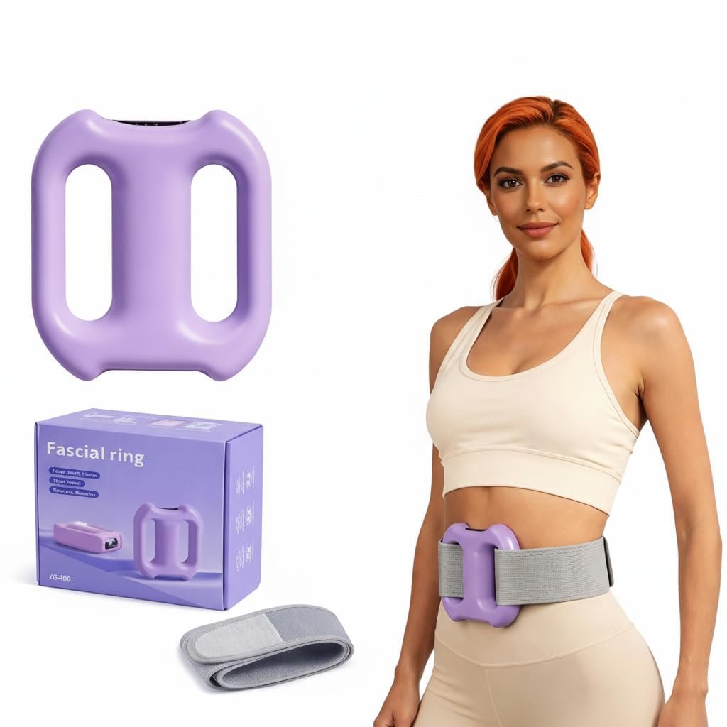 Belly Fat Massager Belt | Belly Fat Burner & Body Shaper for Men & Women | Wearable Vibration Massage Ring with Adjustable Belt | Digital Display, USB Rechargeable & Storage Pouch (Updated