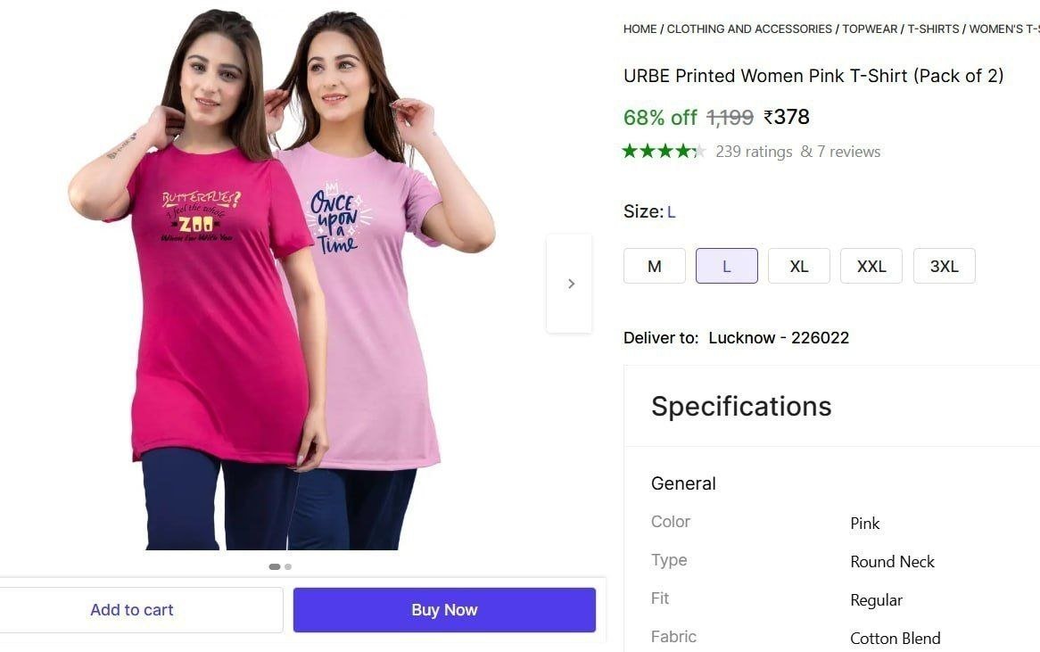 URBE Printed Women Pink T-Shirt Price in India - Buy URBE Printed Women Pink T-Shirt online at Shopsy.in