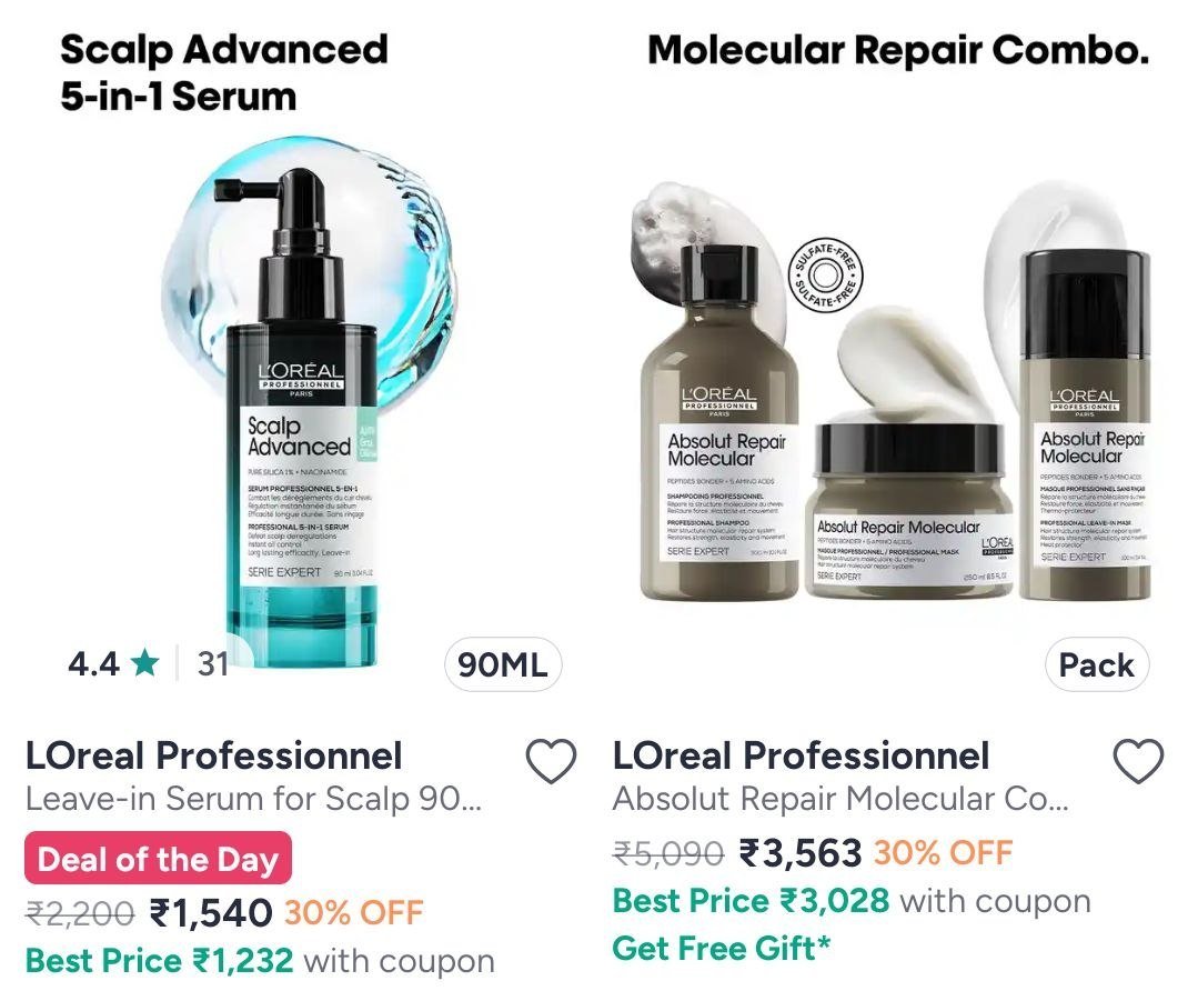 Shop for Loreal Professionnel Products Online from Myntra