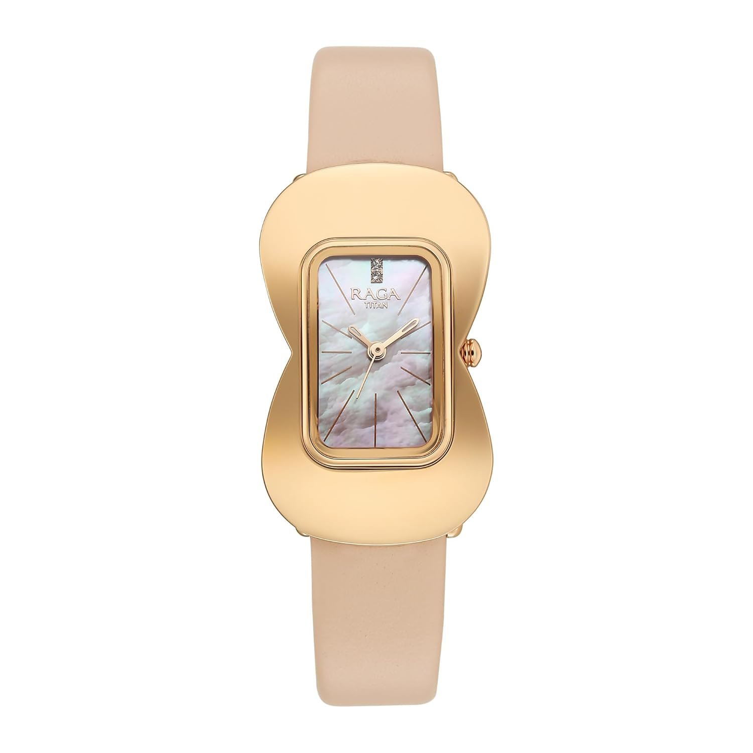 Titan Raga Glimmers Quartz Pink Shaped Dial Women's Watch | Water Resistant Watch | Watches for Women Analog - 95340WL01