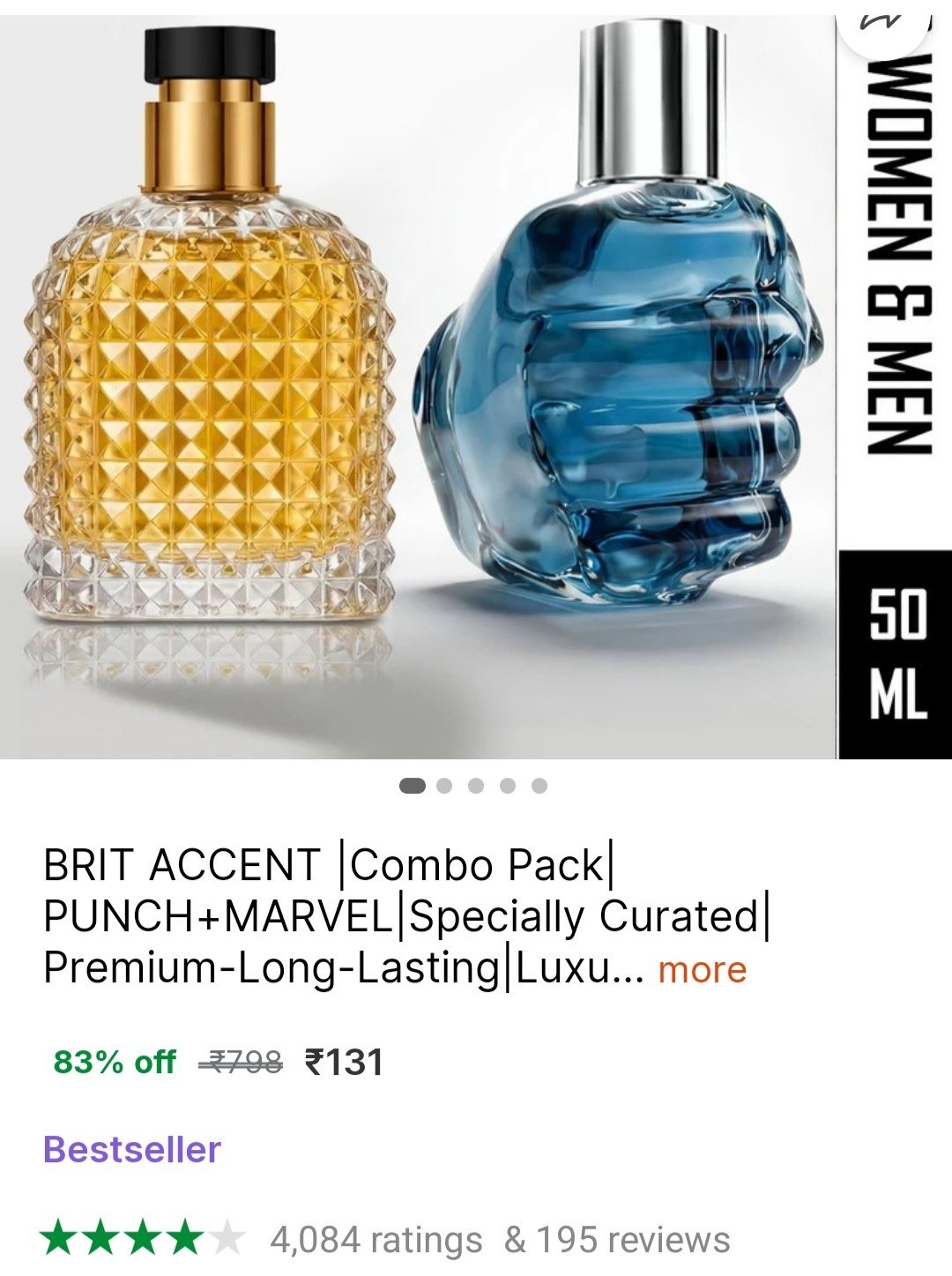 BRIT ACCENT |Combo Pack|PUNCH+MARVEL|Specially Curated|Premium-Long-Lasting|Luxury Parfum| Eau de Parfum  -  55 ml Price in India - Buy BRIT ACCENT |Combo Pack|PUNCH+MARVEL|Specially Curated|Premium-L