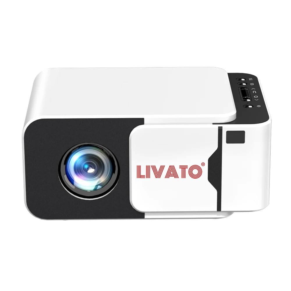 T5 Mini Upgraded Android 13 Full HD Support Native 720P 5000 Lumens Auto Keystone WiFi & Bluetooth 6, Miracast, Built-in Speaker 1 Year Warrenty (White)