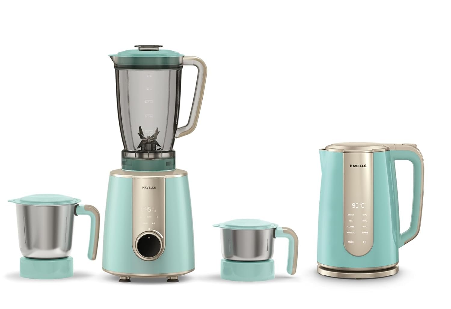 Havells Craft Kitchen Essentials Combo for Premium and Modern Kitchens | Mixer Grinder + Kettle | Perfect Kitchen Companion and Gifting Range (Blue & Golden)
