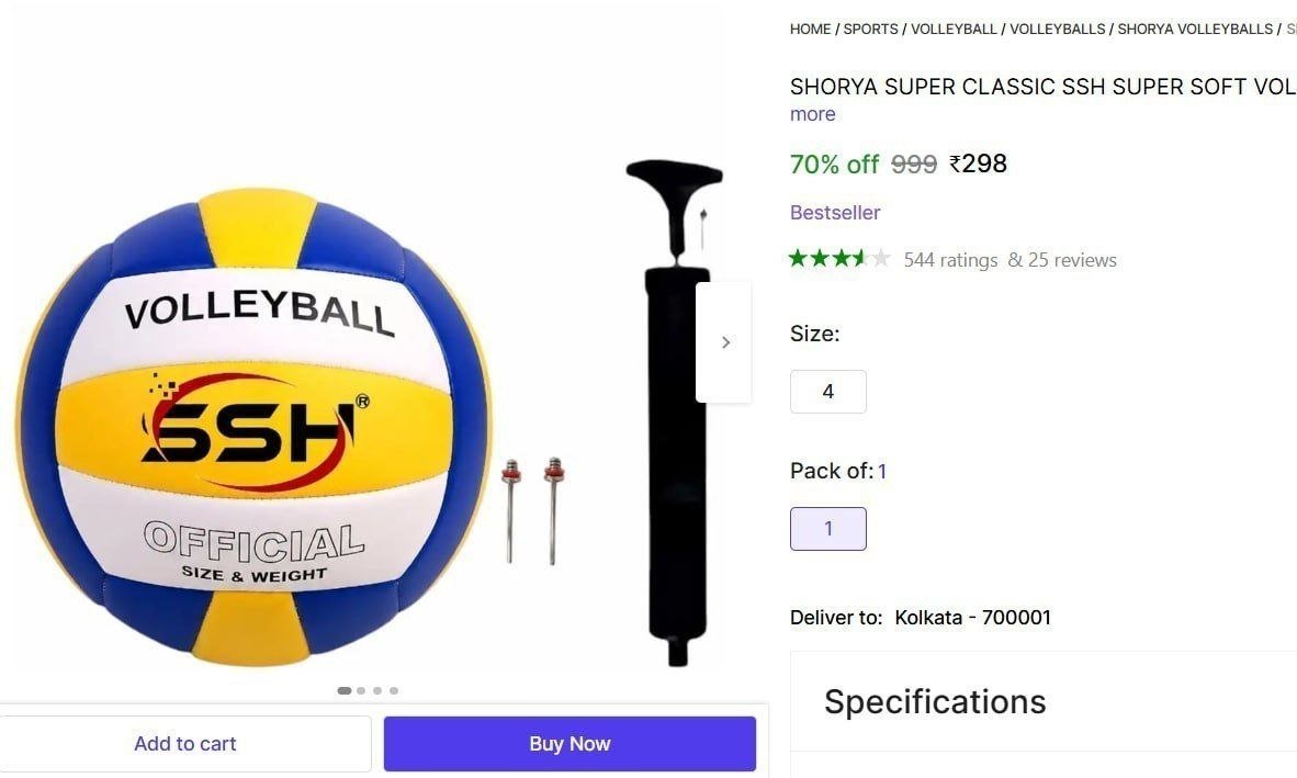 SHORYA SUPER CLASSIC SSH SUPER SOFT VOLLEYBALL WITH PUMP Volleyball - Size: 4 Price in India - Buy SHORYA SUPER CLASSIC SSH SUPER SOFT VOLLEYBALL WITH PUMP Volleyball - Size: 4 online at Shopsy.in