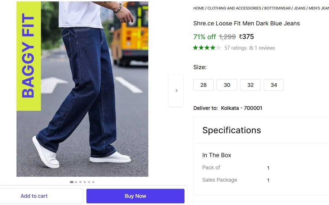 Shre.ce Loose Fit Men Dark Blue Jeans Price in India - Buy Shre.ce Loose Fit Men Dark Blue Jeans online at Shopsy.in