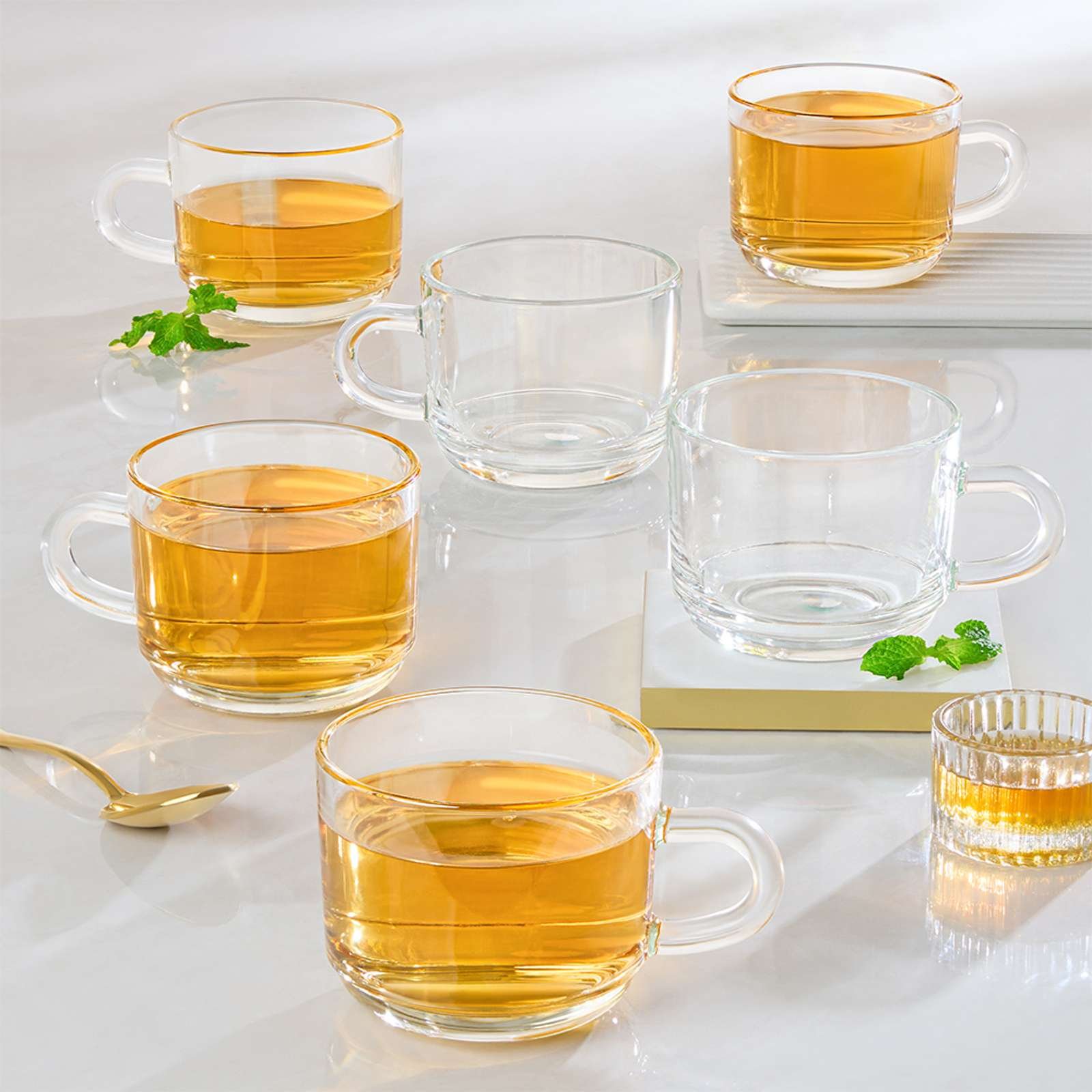 borosil chai time 210 ml borosilicate glass cup set microwave safe transparent coffee mug