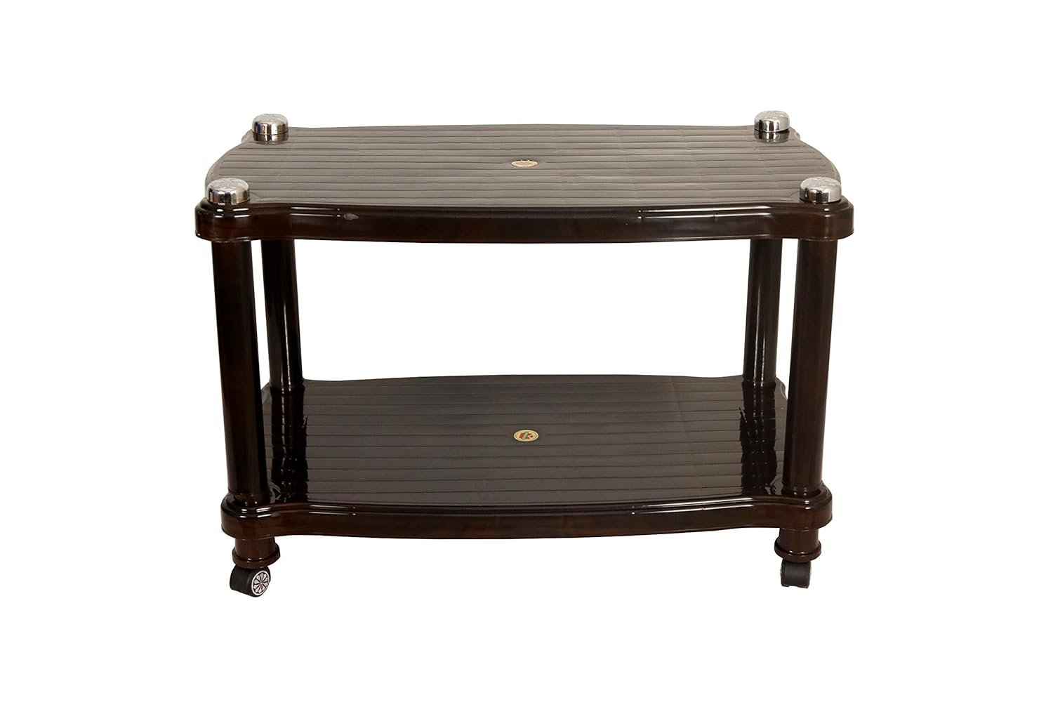 Prima 5011 Center Trolley Coffee Table/Tea Table/Teapoy for Home, Office & Outdoor (Cherry)