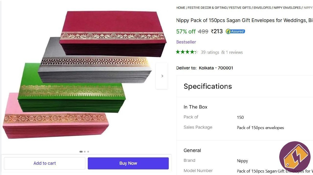 Nippy Pack of 150pcs Sagan Gift Envelopes for Weddings, Birthdays, Anniversary Envelopes Price in India - Buy Nippy Pack of 150pcs Sagan Gift Envelopes for Weddings, Birthdays, Anniversary Envelopes o