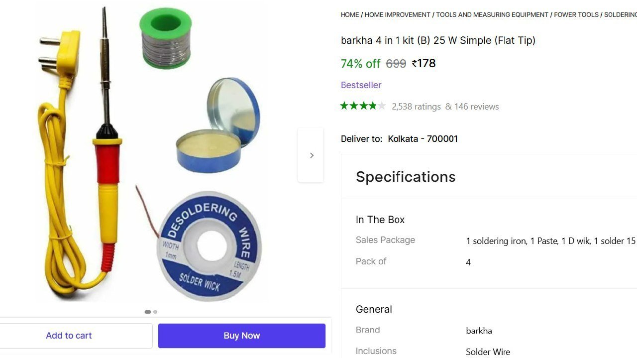 barkha 4 in 1 kit (B) 25 W Simple Price in India - Buy barkha 4 in 1 kit (B) 25 W Simple online at Shopsy.in