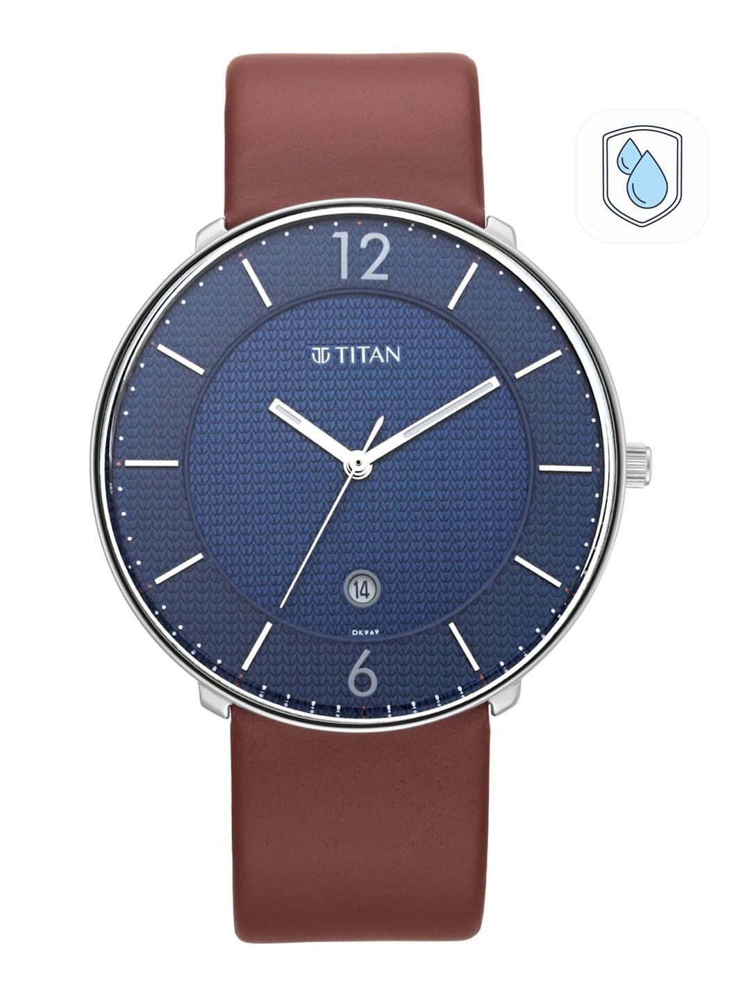 Buy Titan Minimals Quartz Analog With Blue Dial Watch For Men   Ns1849sl03 -  - Accessories for Men