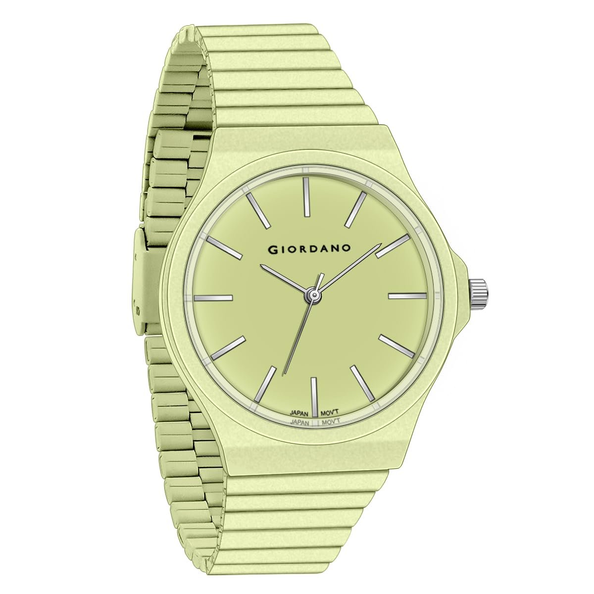 Giordano Stylish Analog Watch for Women with Round dial, 3 Hand Mechanism and Stainless Steel Strap