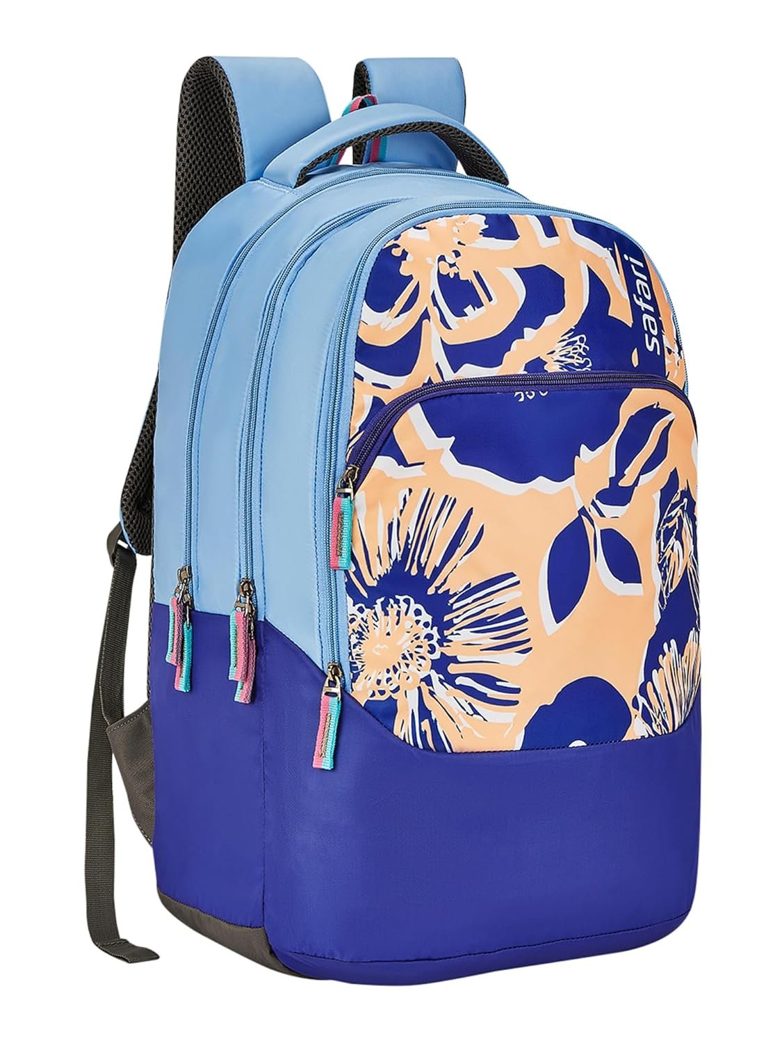 Safari Cloudflora School Bag For Girls, Capacity - 36L, 3 Compartments Backpack For kids