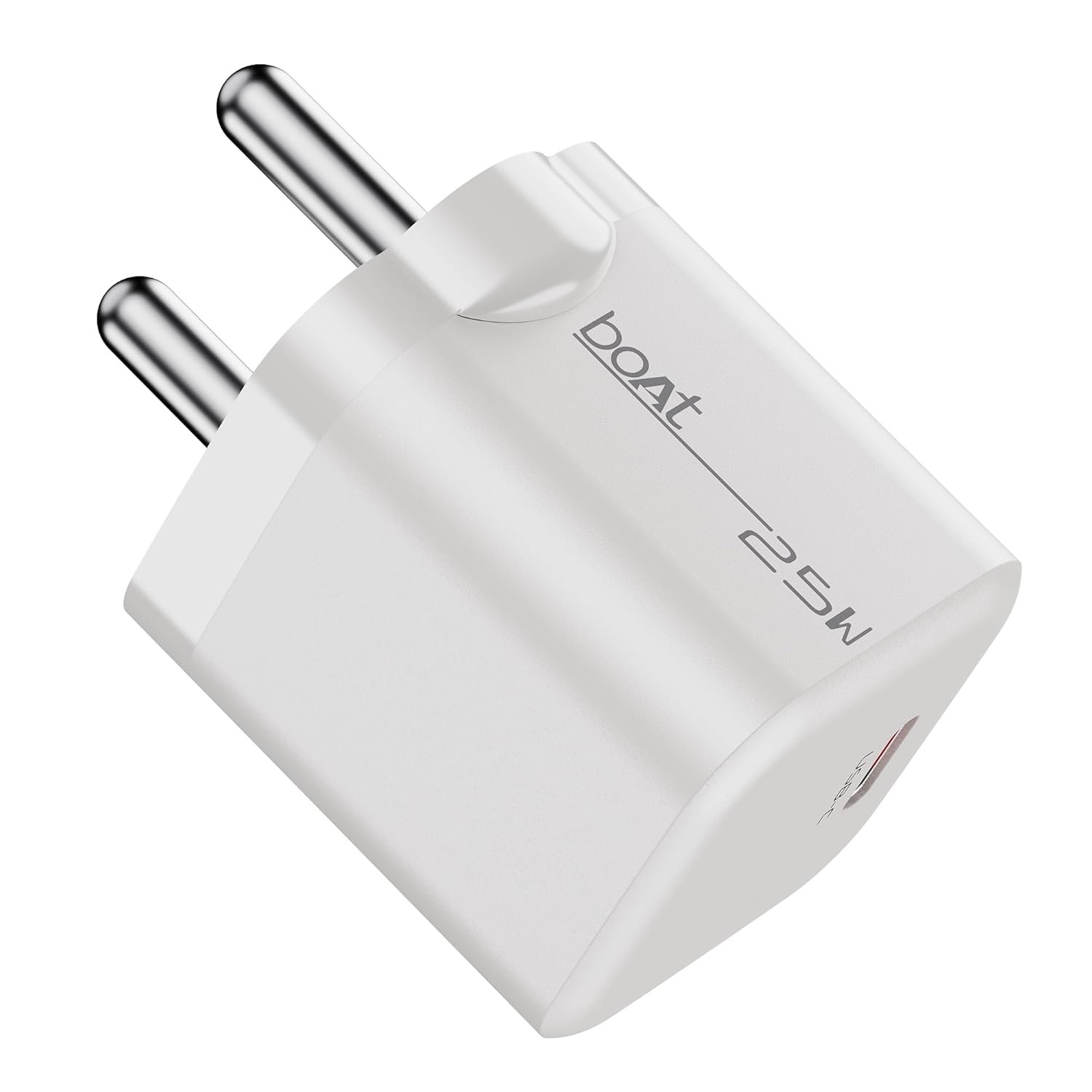 boAt 25W GaN Fast Charger for Samsung, Xiaomi & Android Users with Overheat/Overcharge Protection & Auto Detection with Type C to Type C Support (White)