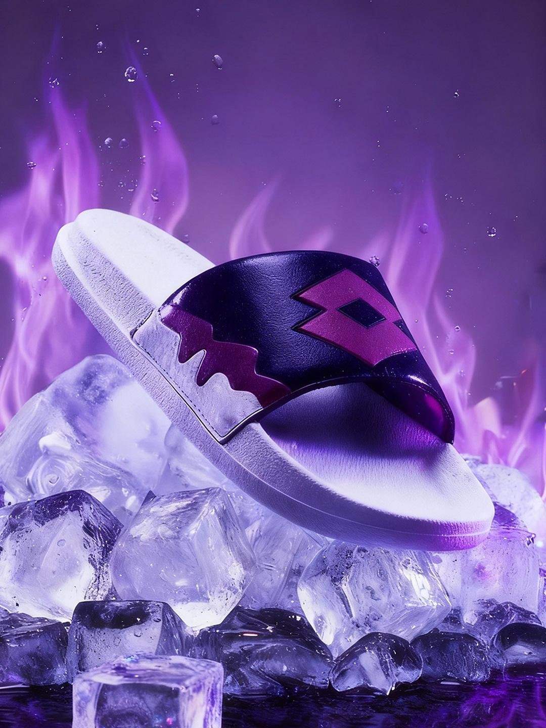 Buy Lotto Men Melt   Enduro Purple Slides -  - Footwear for Men