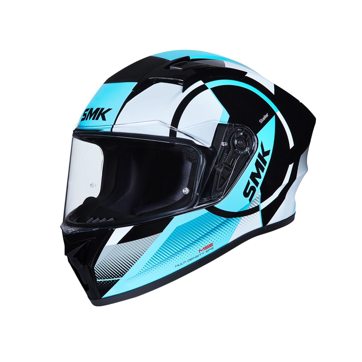 SMK Stellar Sports S01 Faro Isi Dot&Ece- 06 Certified Full Face Motorcycling Helmet With Anti Fog Clear Visor