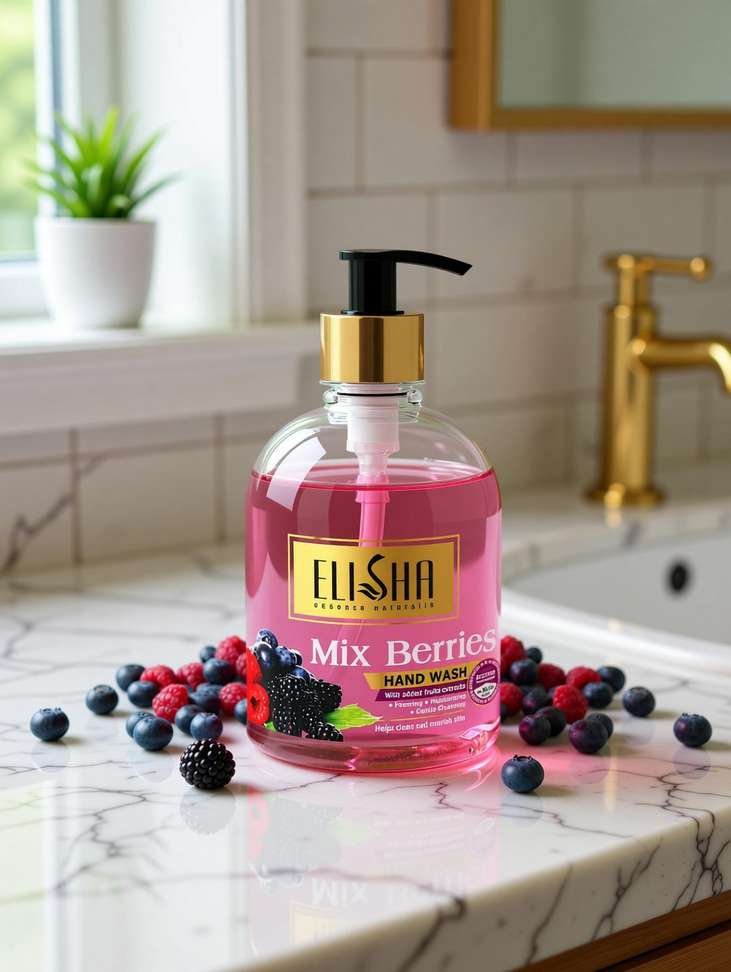 elisha mix berries scented hand wash family pack germ protection liquid handwash protects 99 9 germs