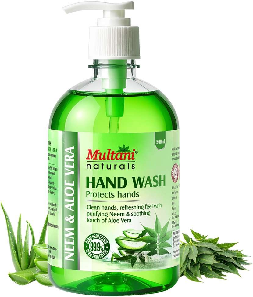 multani neem aloevera kuka hand wash protects hands deep cleanses bottle dispenser